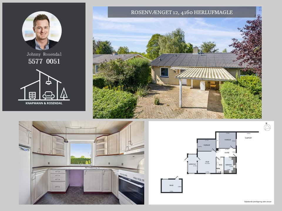 Nymalet halvt dobbelthus i Herlufmagle til salg hos Knapmann & Rosendal ApS