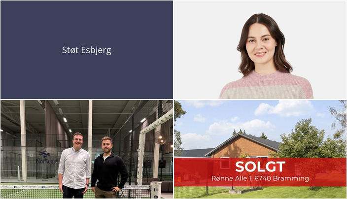 Nyt fra RealMæglerne Esbjerg og Bramming, Padel Court Esbjerg, ROSENGREEN og 1 anden