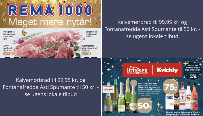 Kalvemørbrad til 99,95 kr. og Fontanafredda Asti Spumante til 50 kr. - se ugens lokale tilbud