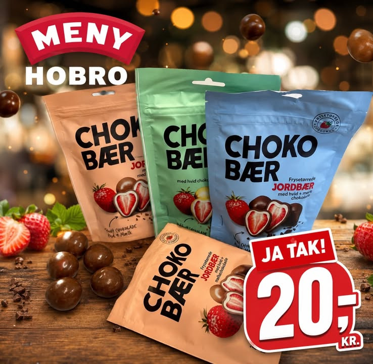 MENY Hobro sælger chokobær til 20 kr. pr. pose