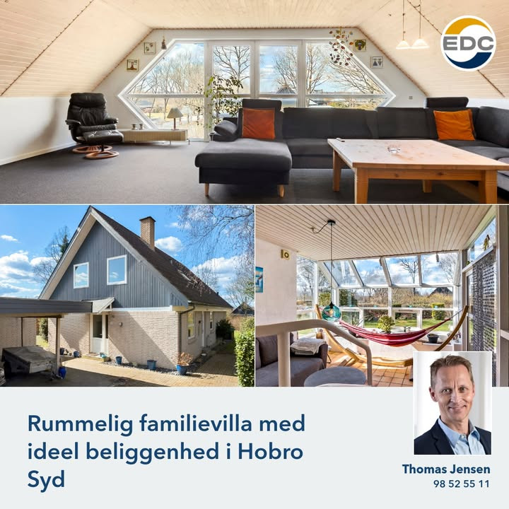 EDC Søren Jensen: Stor villa til attraktiv kvadratmeterpris i Hobro syd nær Østerskoven