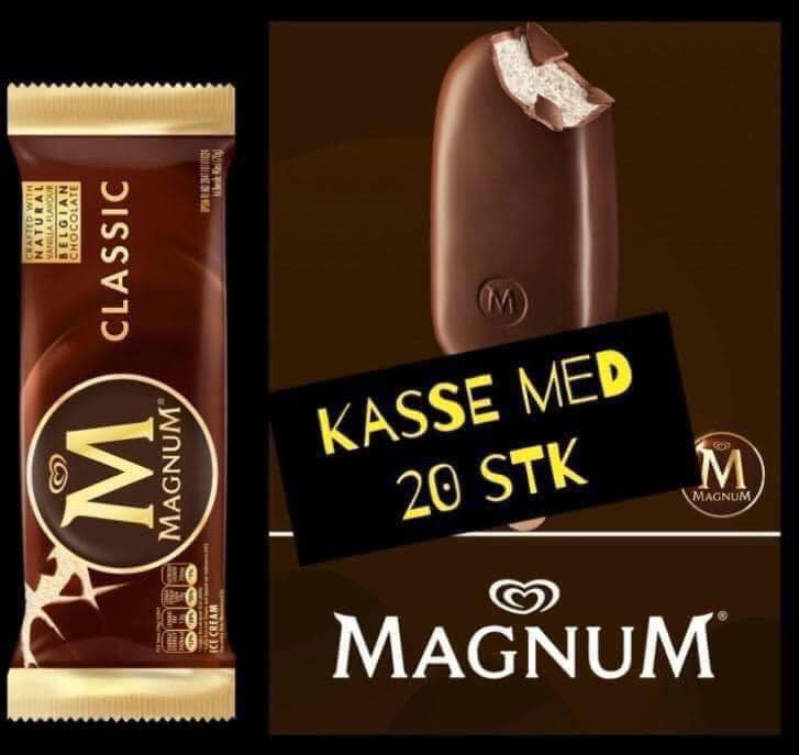 Magnum-tilbud hos Min Købmand Øster Bjerregrav: Kasse med 20 til kun 225 kr.
