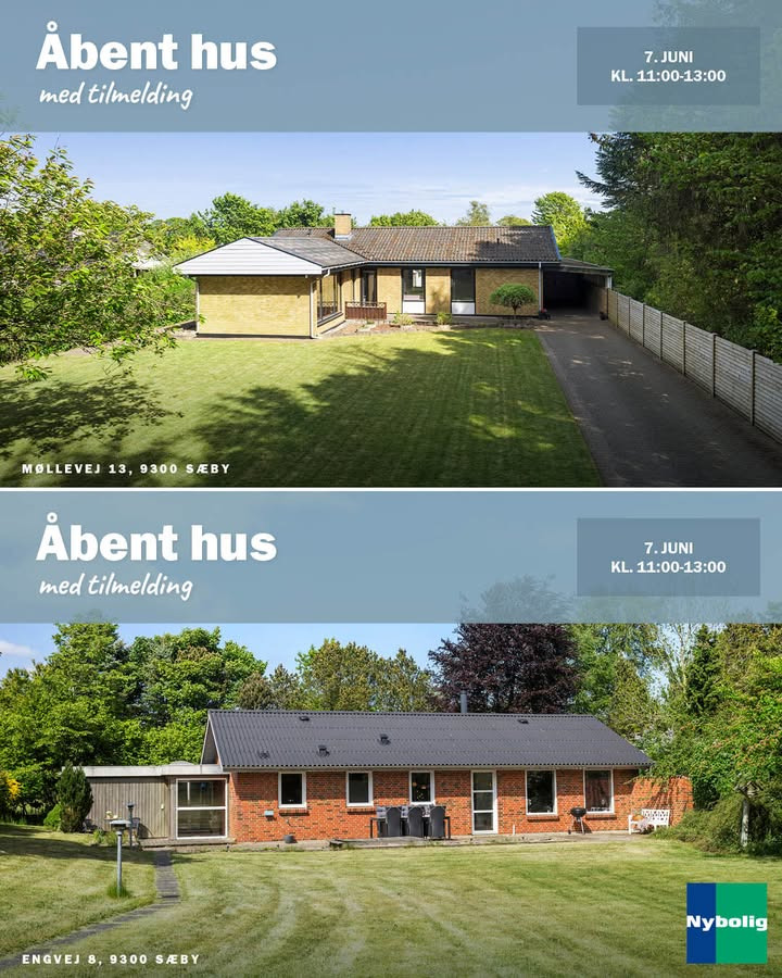 Nybolig Sæby A/S inviterer til åbent hus med tilmelding lørdag d. 7/6