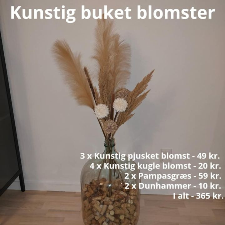 Elins Butik inspirerer med kunstige buketter i Josephines nyindrettede hjem