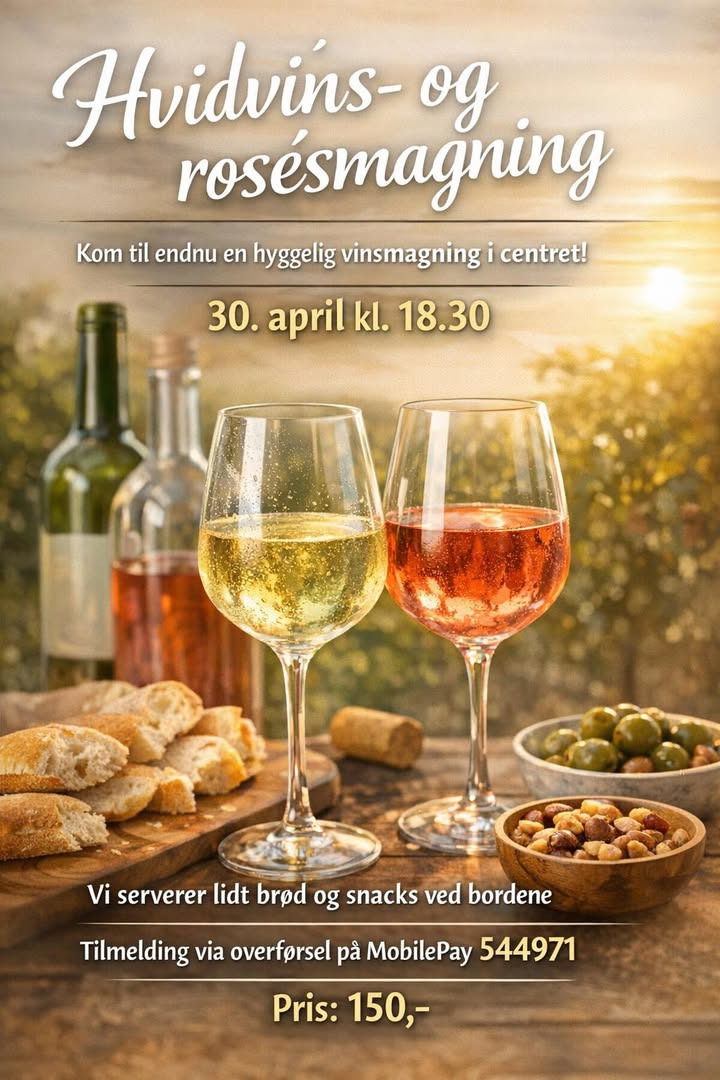 Mejrup Kultur- og Fritidscenter inviterer til vinsmagning med Winelife til foråret