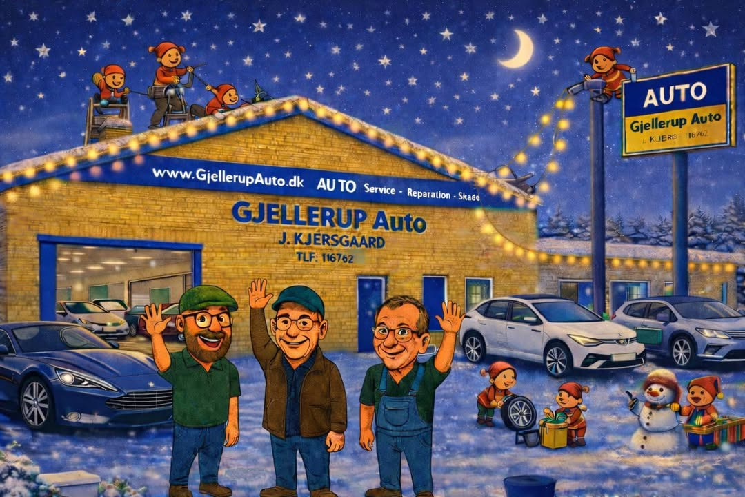 Gjellerup Auto annoncerer juleferie og lukning mellem jul og nytår
