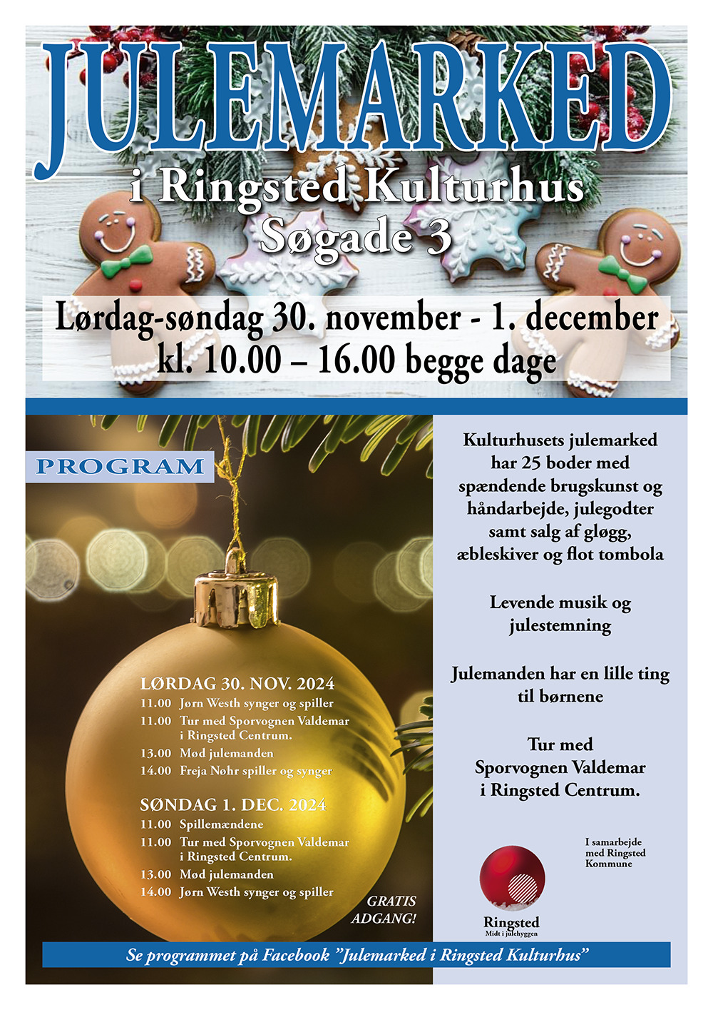 Julemarked i Ringsted Kulturhus: En weekend fyldt med julestemning