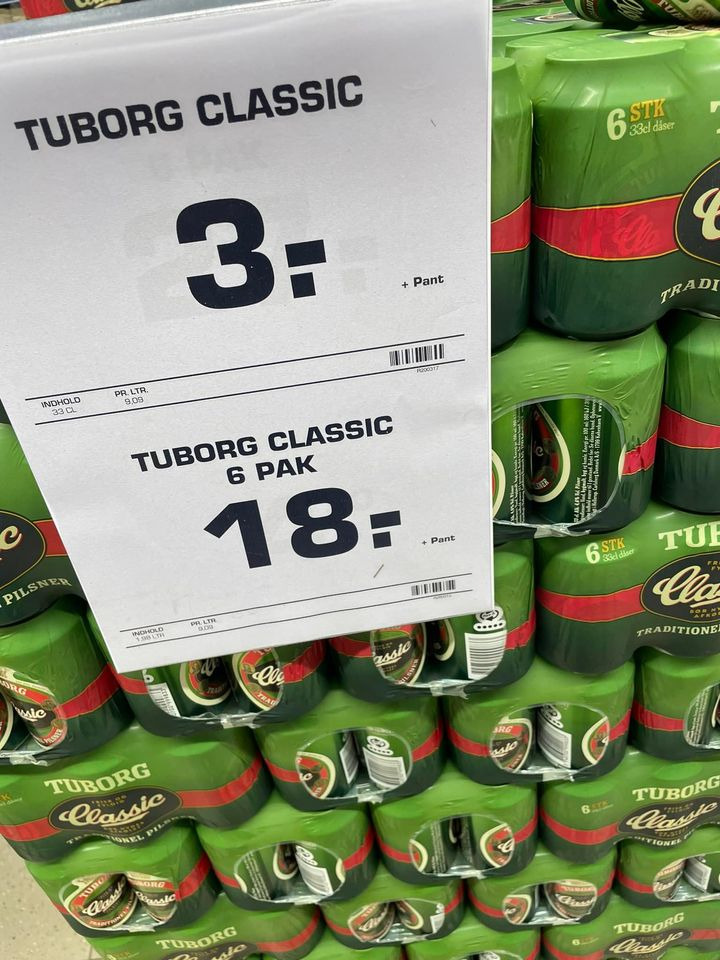 Rema 1000 Nordre Strandvej frister med lokale fredagstilbud på drikkevarer og slik