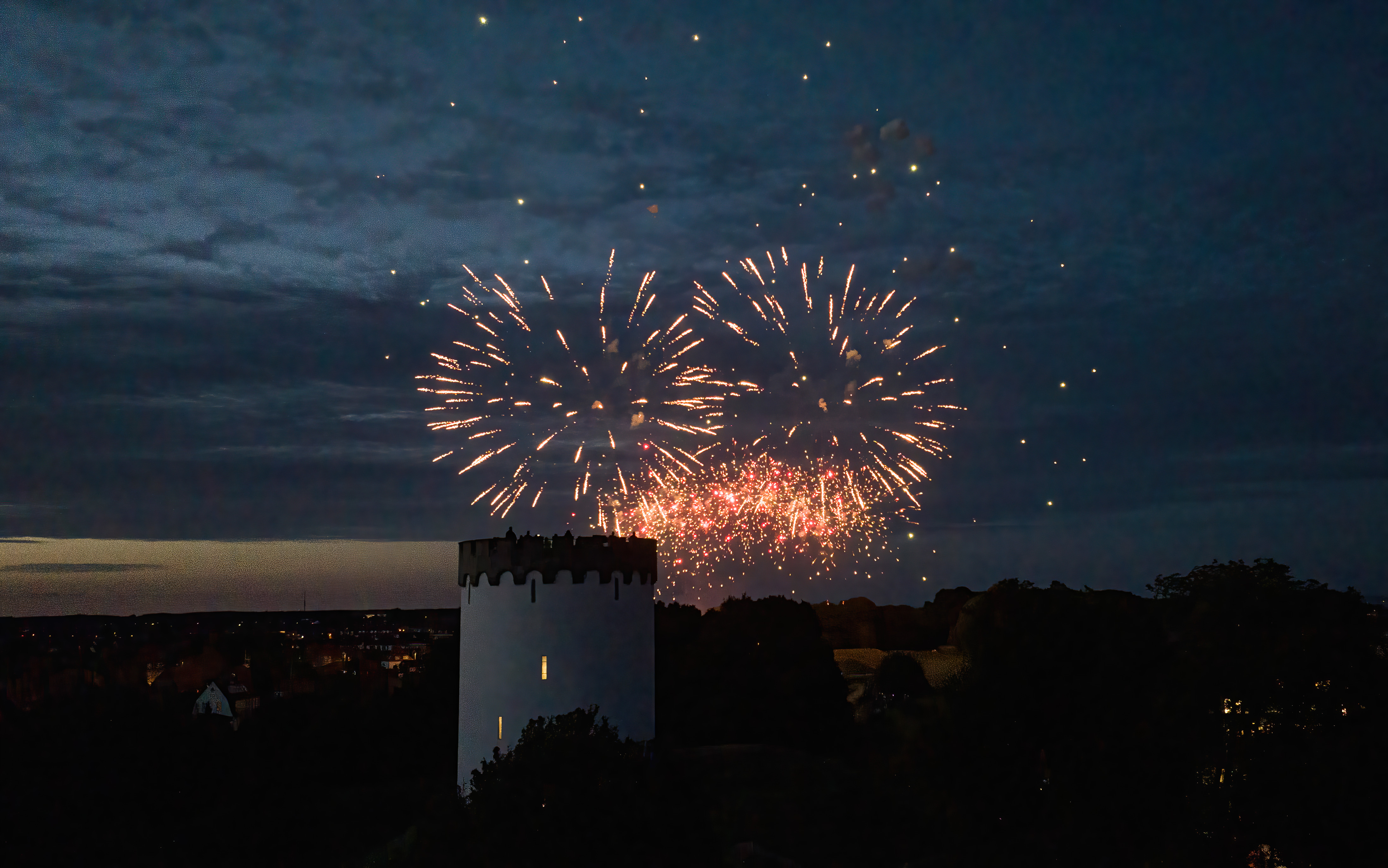 Oplev festfyrværkeri fra Det Hvide Vandtårn i Fredericia