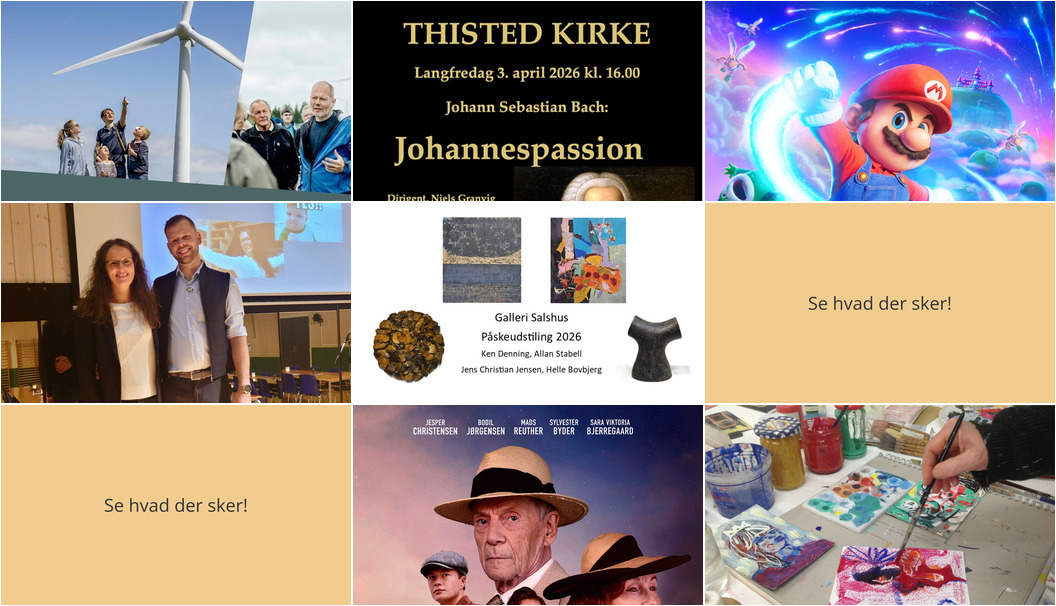 Oplev spændende arrangementer i Thy denne weekend