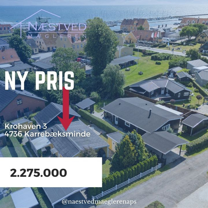 Næstved Mægleren ApS sænker prisen på ejendom i Karrebæksminde og inviterer til åbent hus