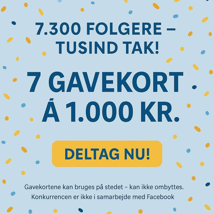 Café Tidslös fejrer 7.300 følgere med ny konkurrence