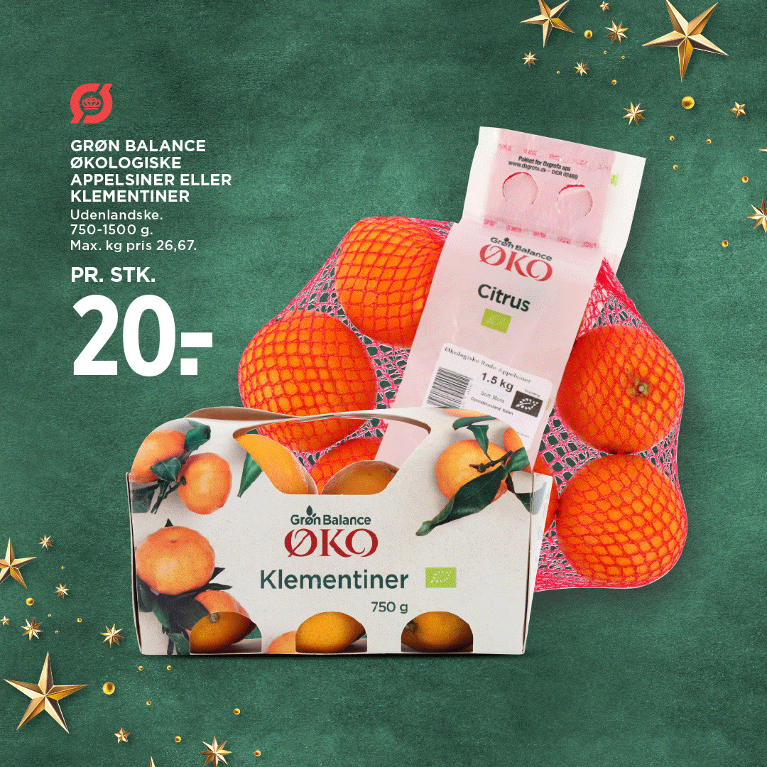 Meny Klarup inviterer til julehygge med tilbud på ribbenssteg, Kærgården og økologiske citrusfrugter