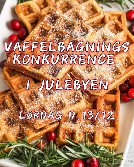 Vaffelbagningskonkurrence i julebyen hos KiDS Coolshop