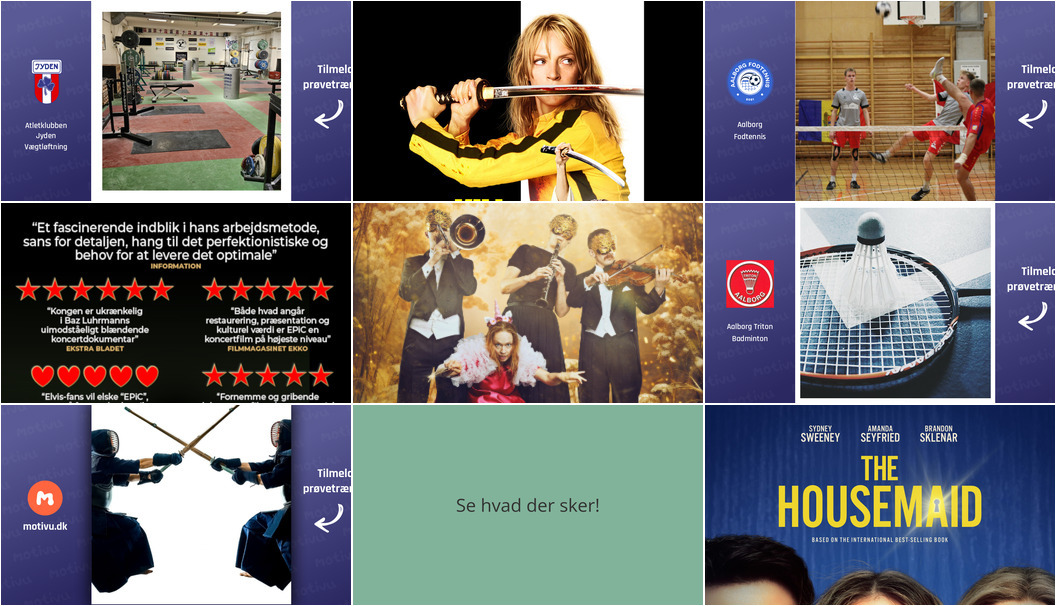 Oplev en uge fuld af spændende aktiviteter i Aalborg – vægtløftning, fodtennis og filmvisninger