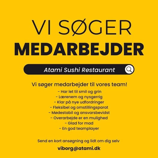 Atami Viborg søger tjenere