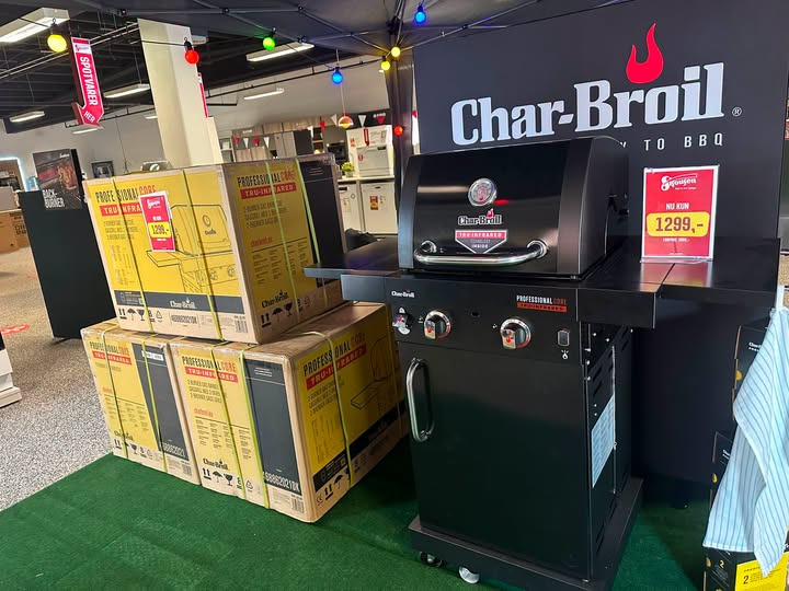Skousen Nørresundby Hvidevarer sælger de sidste 3 Char-Broil gasgrill til 1.299 kr.