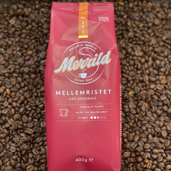 Meny Hjerting tilbyder Merrild 103 formalet kaffe til kun 35 kr pr. pose