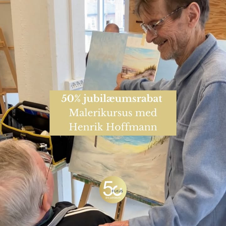 Fokus Folkeoplysning fejrer 50 års jubilæum med rabat på malerikursus med Henrik Hoffmann