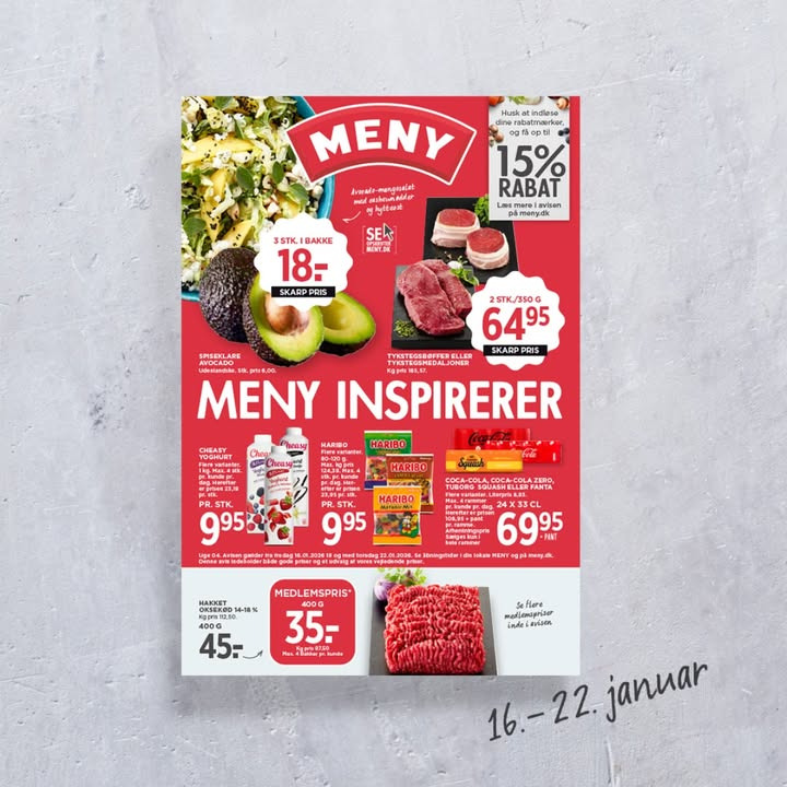 Meny Randers præsenterer ugens tilbud: Fra avokadoer til yoghurt til skarp pris