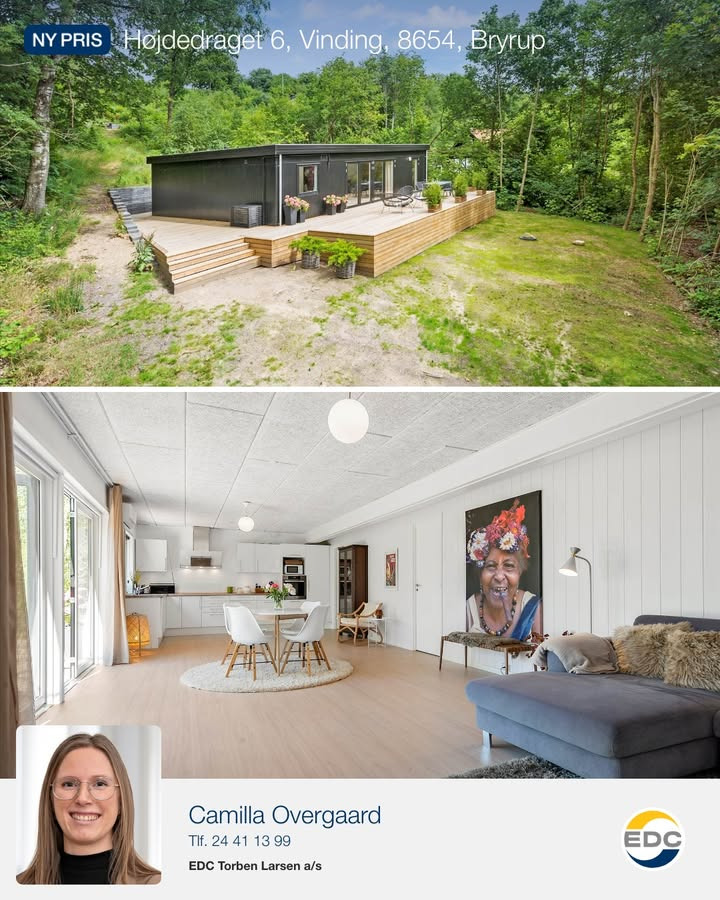 Modern sommerhus i Bryrup sælges til ny pris hos EDC Torben Larsen