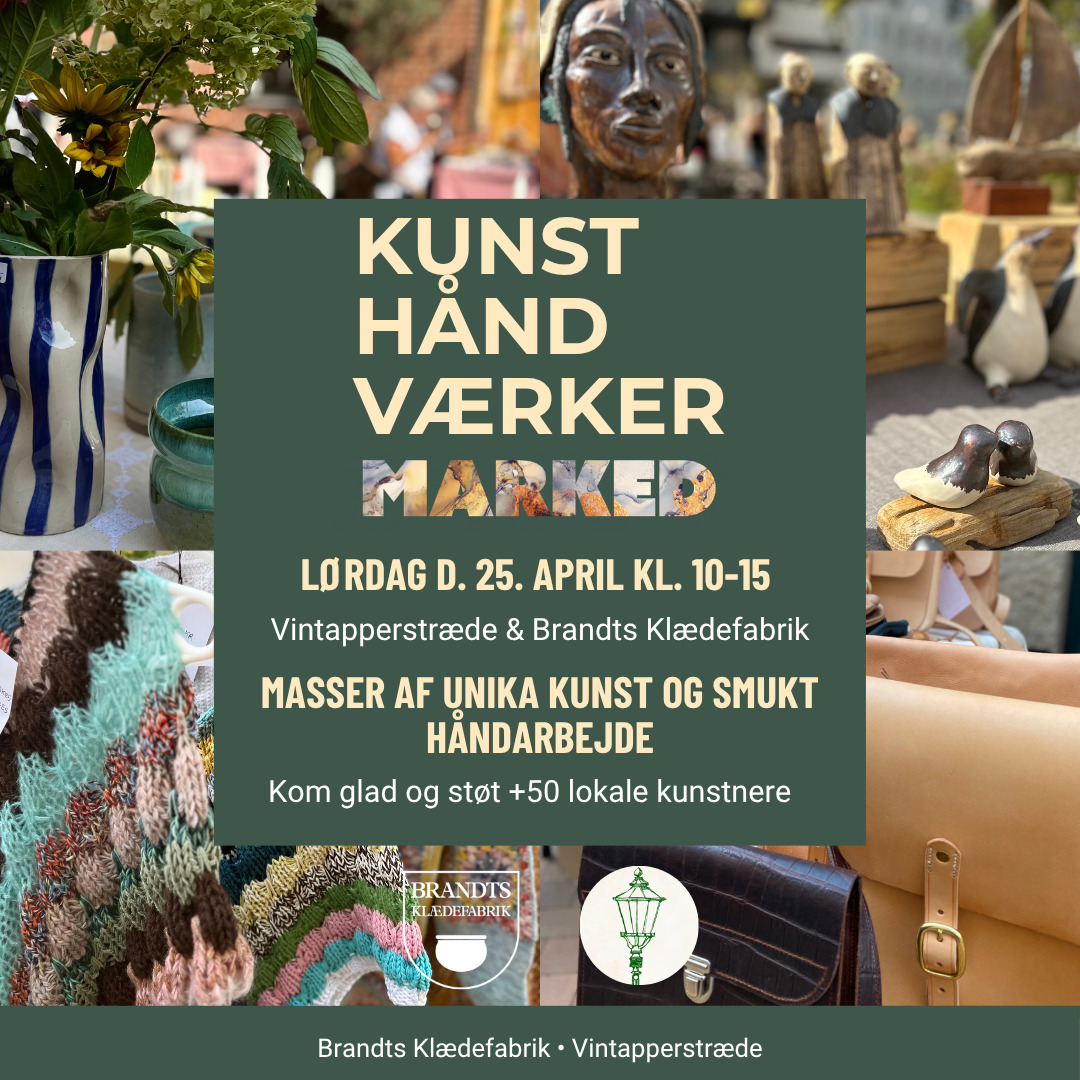 Kunsthåndværkermarked i Brandts Klædefabrik og Vintapperstrædet