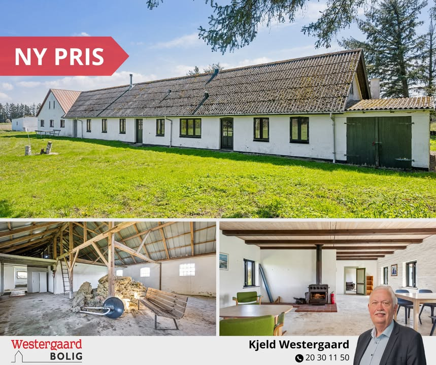Westergaard Bolig annoncerer ny pris på naturskøn landejendom ved Lønstrup