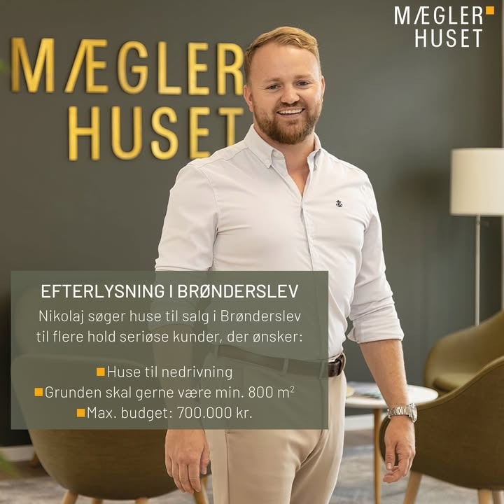 Mæglerhuset Brønderslev søger huse til nedrivning i nyt køberprojekt