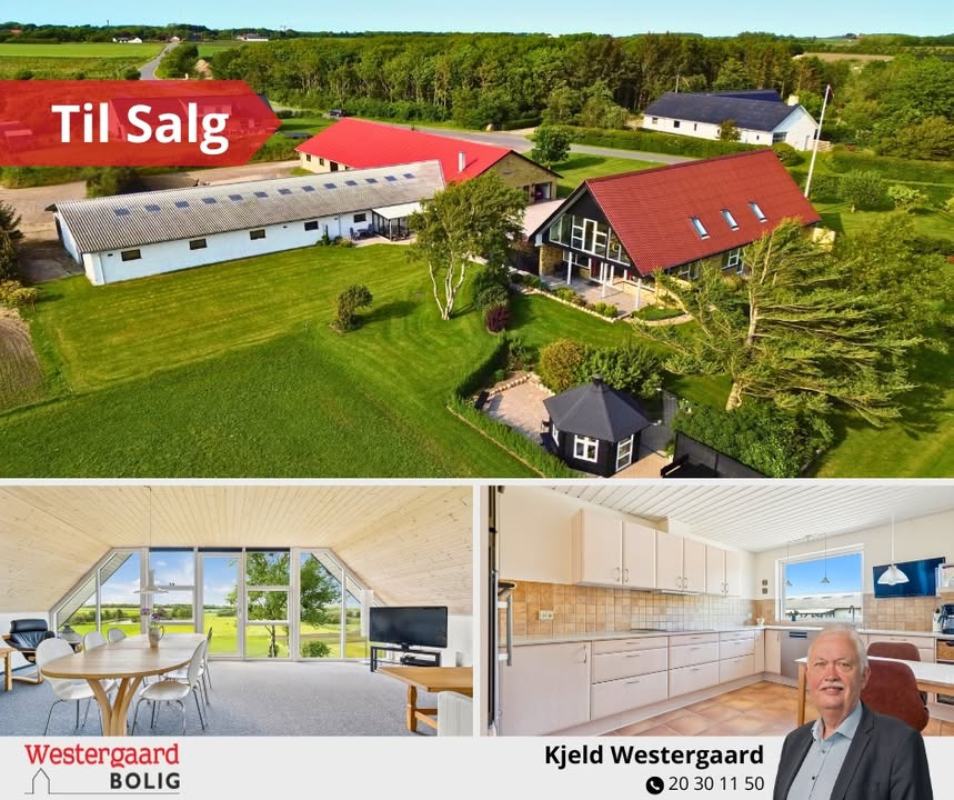 Charmerende landbrugsejendom til salg syd for Vrå gennem WESTERGAARD BOLIG