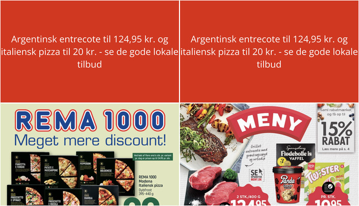 Argentinsk entrecote til 124,95 kr. og italiensk pizza til 20 kr. - se de gode lokale tilbud