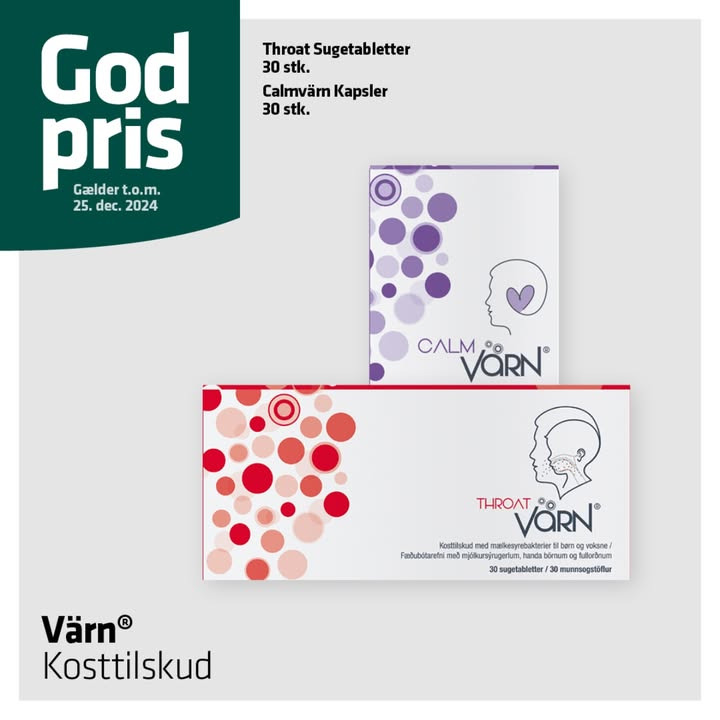 Gode priser på kosttilskud fra Värn hos Herning Løve Apotek