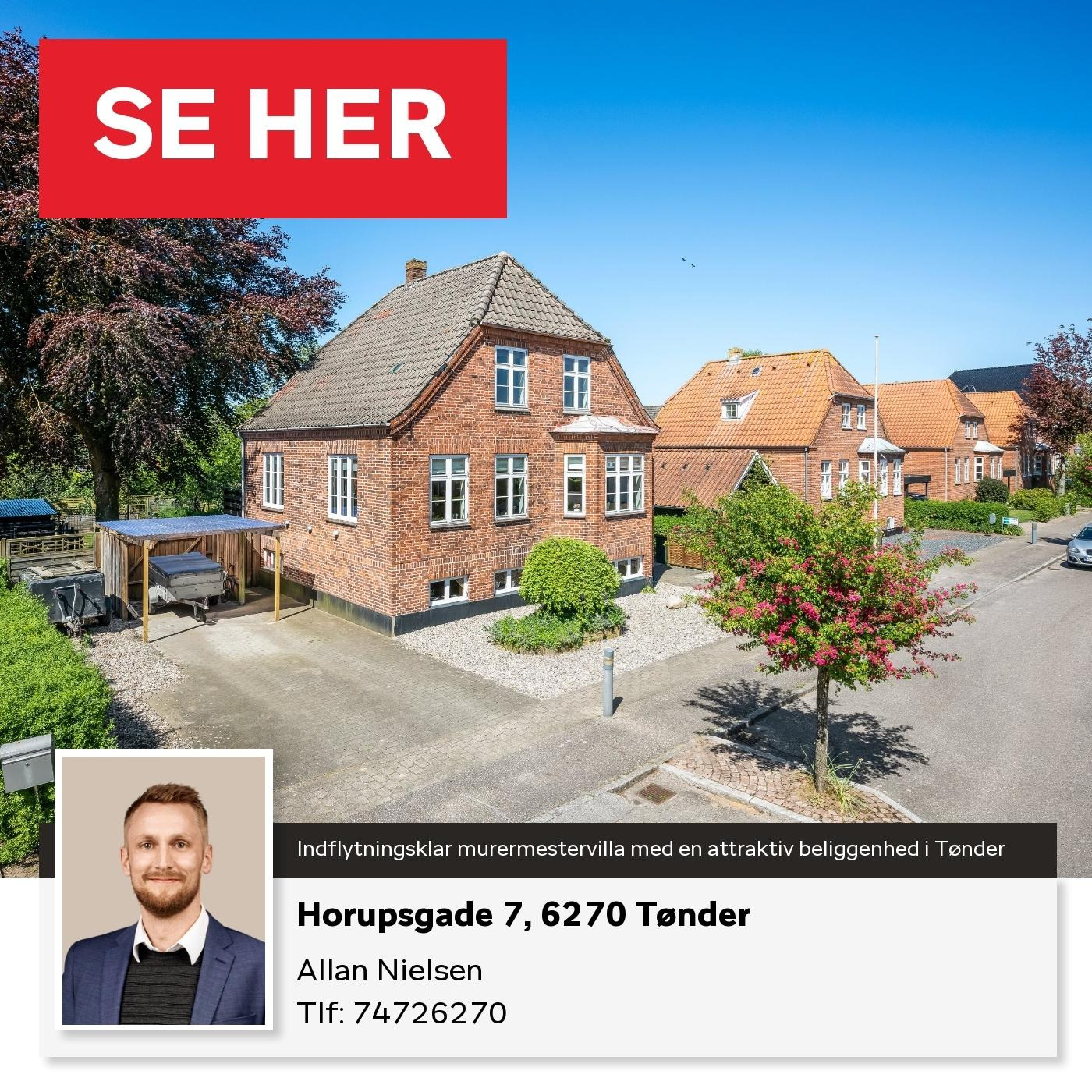 Indflytningsklar murermestervilla til salg i Tønder: Home Tønder præsenterer Horupsgade 7