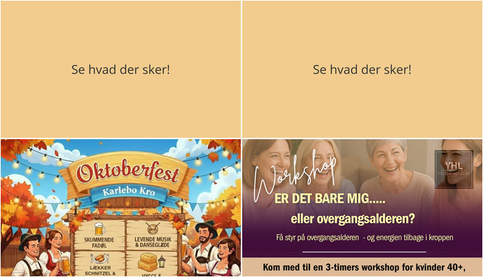 Weekenden i Kokkedal: Fra Oktoberfest til Workshop om Overgangsalderen