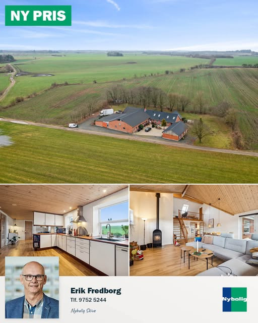 Nybolig Skive I/S sænker prisen på charmende landejendom i Gammel Hald