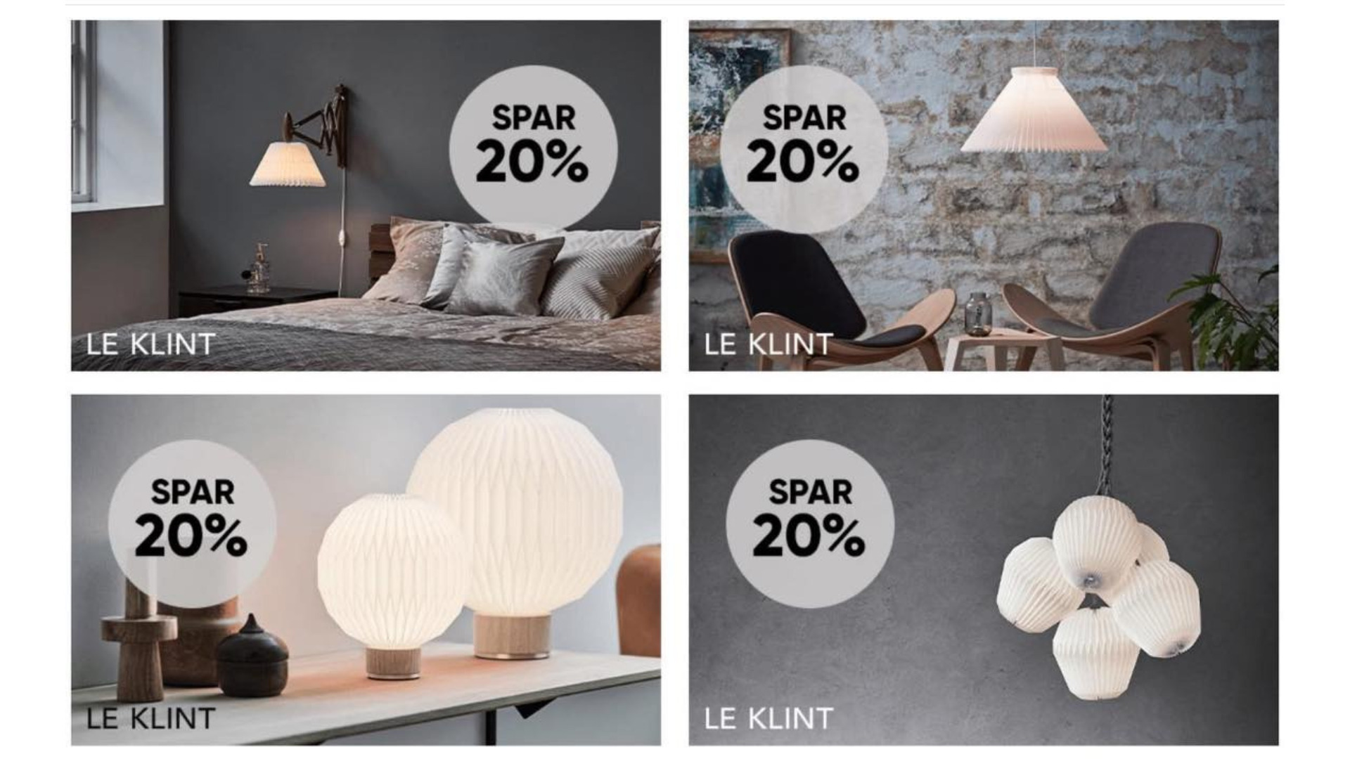 Spar 20% på Le Klint lamper hos  Thusgaard Living / Lysmesteren, Struer