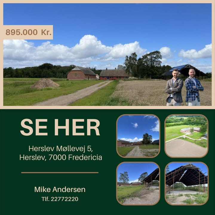 Ejendomsmægler Mike Andersen præsenterer unik mulighed for selvbyg på Herslev Møllevej i Fredericia