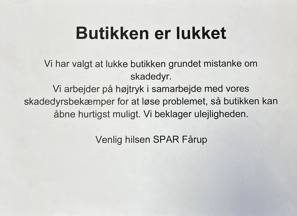 Nyt fra Spar Fårup