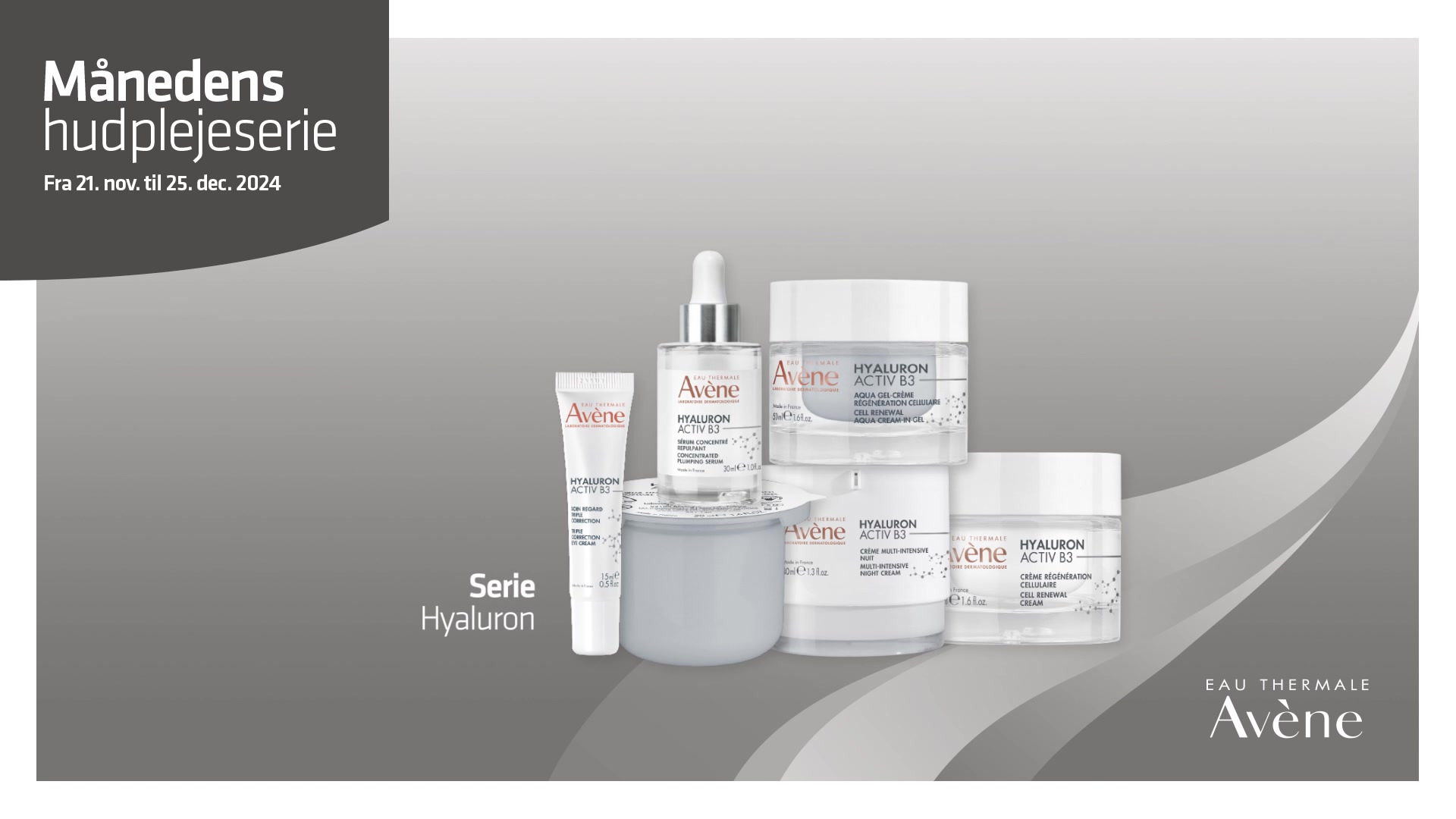 Nyhed fra Herning Løve Apotek: Avéne hudplejeserie med hyaluronsyre til tilbudspris frem til jul