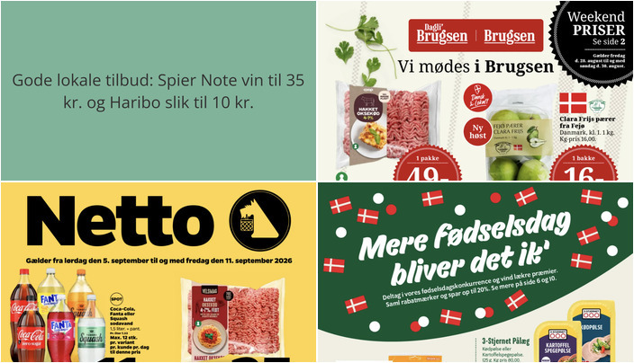 Gode lokale tilbud: Spier Note vin til 35 kr. og Haribo slik til 10 kr.