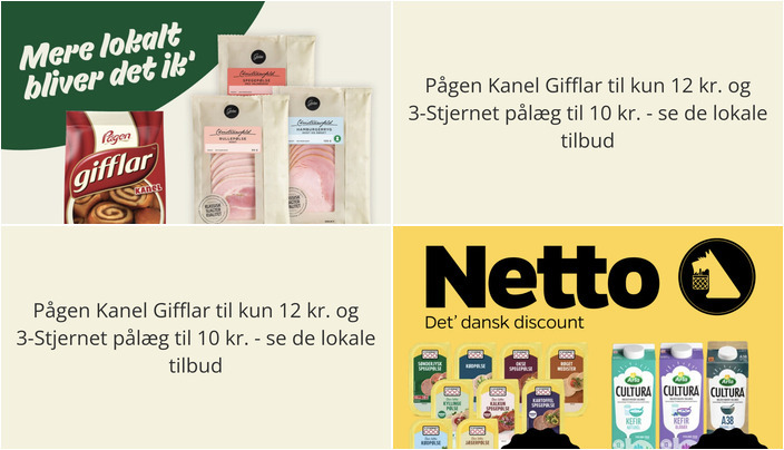 Pågen Kanel Gifflar til kun 12 kr. og 3-Stjernet pålæg til 10 kr. - se de lokale tilbud