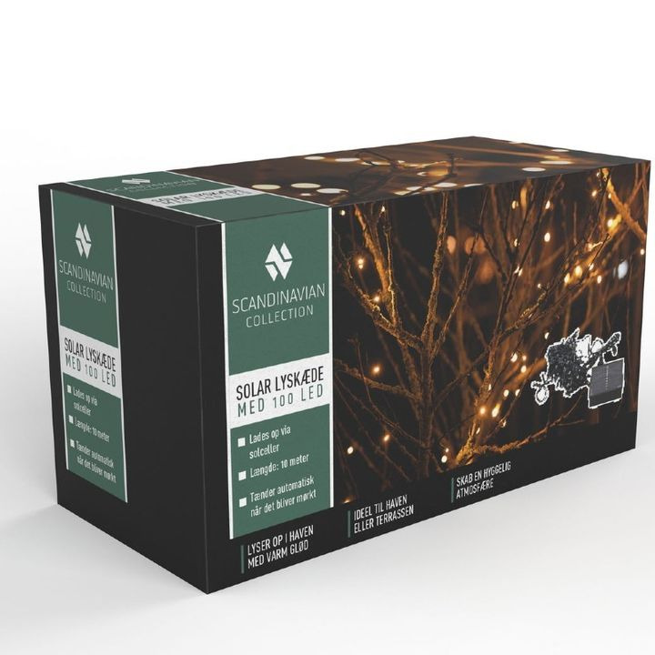 Brugsen Høm tilbyder solar lyskæde med 100 LED til 59 kr. 