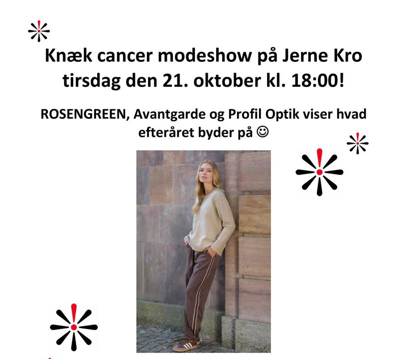 Rosengreen inviterer til Knæk Cancer modeshow på Jerne Kro i morgen