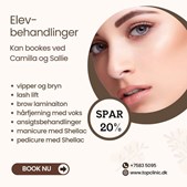 Top Clinic tilbyder 20% rabat på behandlinger udført af elever