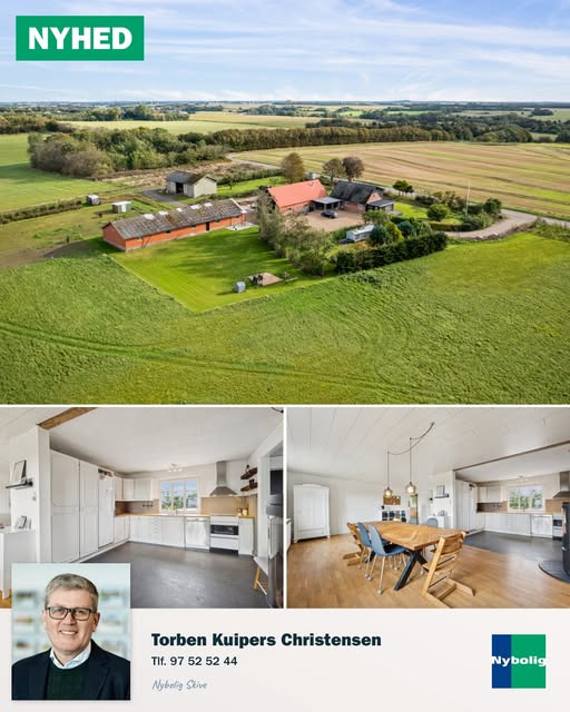 Nybolig Skive I/S præsenterer rummelig landejendom tæt på Roslev