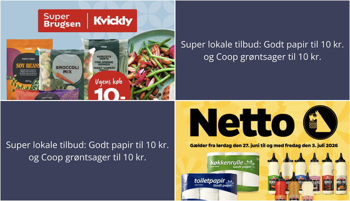 Super lokale tilbud: Godt papir til 10 kr. og Coop grøntsager til 10 kr.