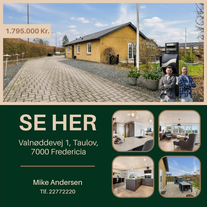 Ejendomsmægler Mike Andersen præsenterer velholdt etplansvilla i Fredericia