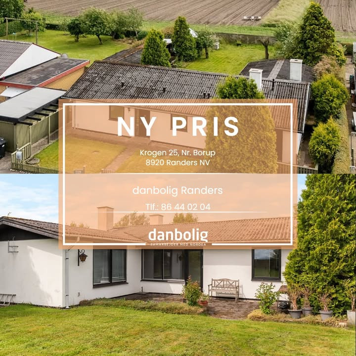 Danbolig Randers annoncerer ny pris på velholdt familievilla i Nr. Borup