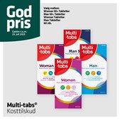 Vejlby Apotek tilbyder ekstra gode priser på Multi-tabs kosttilskud