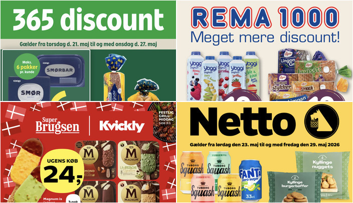 Coop smør til kun 6 kr. og Magnum is til 24 kr. - se de lokale dagligvaretilbud