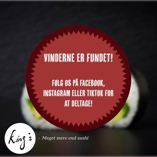 Kings Sushi Horsens afslører denne måneds konkurrencevindere